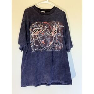 Vintage Gooses Tshirts Australia THE LAST FIGHT Aboriginal Art Graphic Tee Shirt